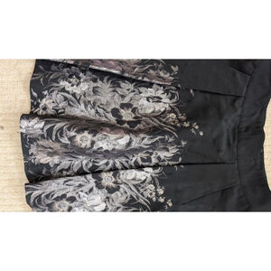 Armani Collezioni Made in Italy Black Floral A-Line skirt Elegant Designer sz 8